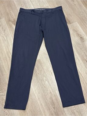 Rhone Pants Mens 38 Blue/grey Commuter Classic Chino Performance Zip Pockets